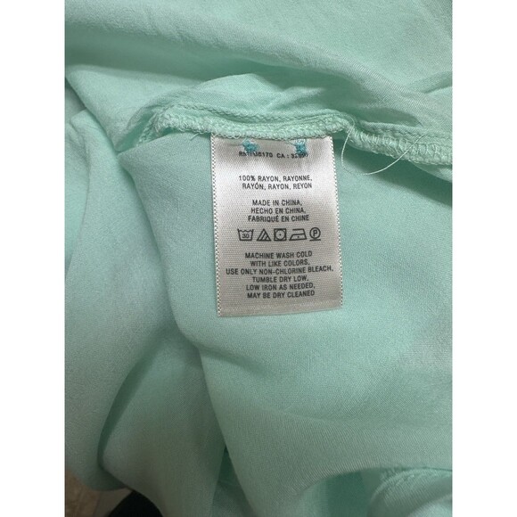 ANTHROPOLOGIE Maeve Women's 6 Clara Split Back Blouse Top Mint Green Pockets - Picture 4 of 8